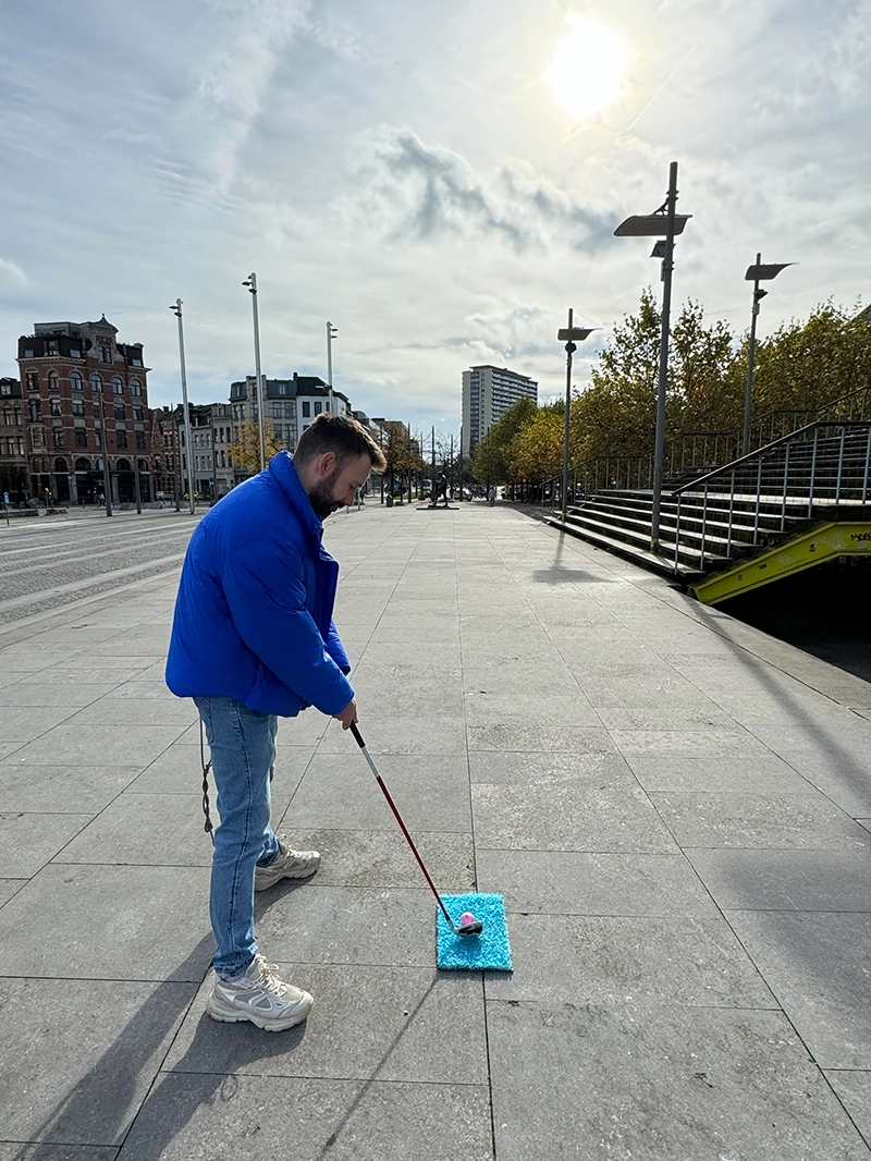 Stadsgolf op het hippe Zuid in Antwerpen Lambermontplaats