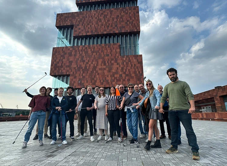 Stadsgolf groepsactiviteit in Antwerpen in Seef brouwerij