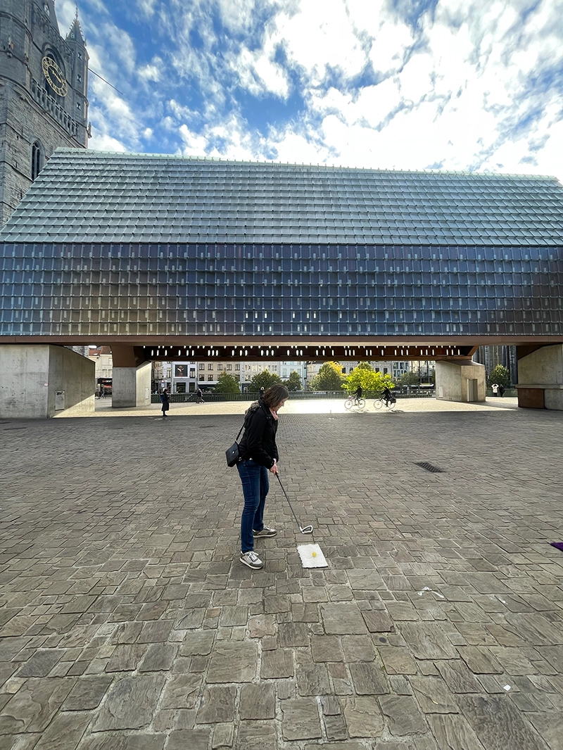 City Golf in het stadscentrum van Gent Schapestal