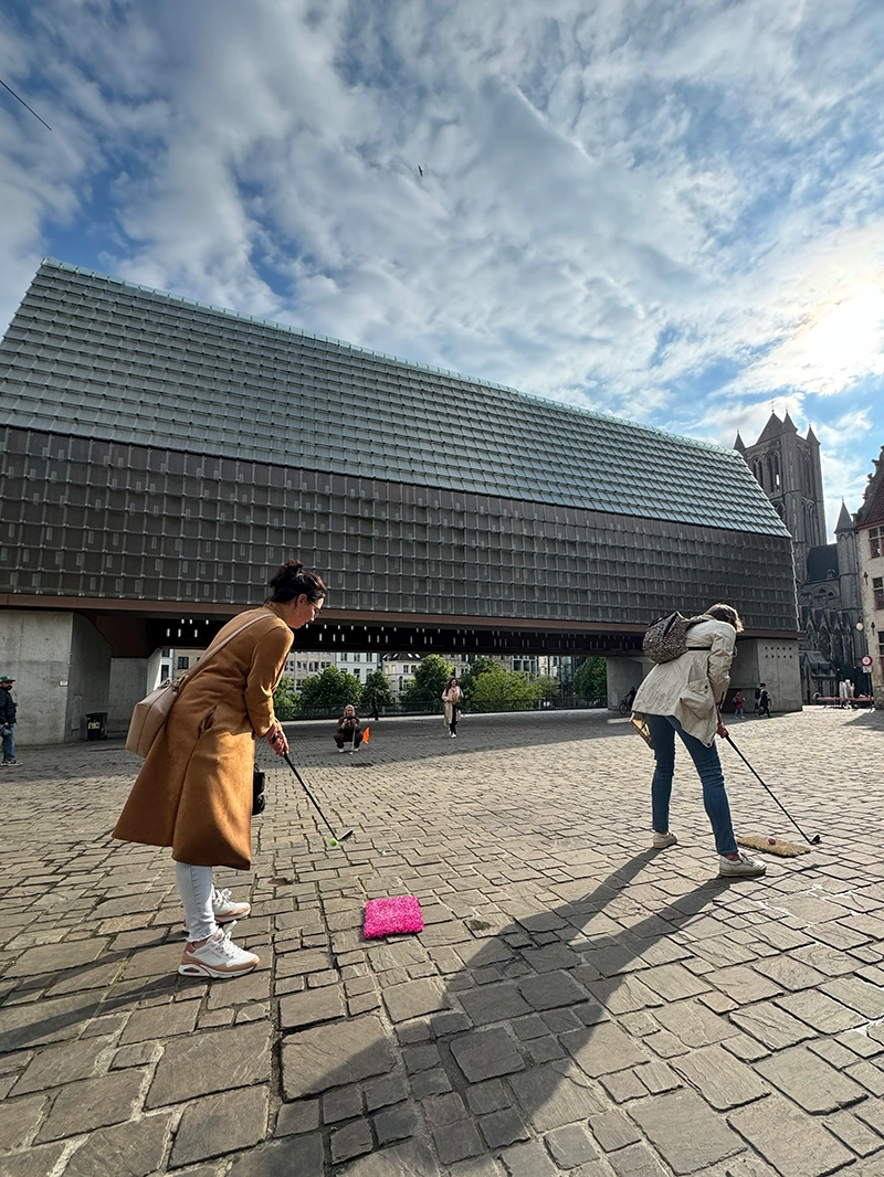 City Golf in het stadscentrum van Gent Schapestal