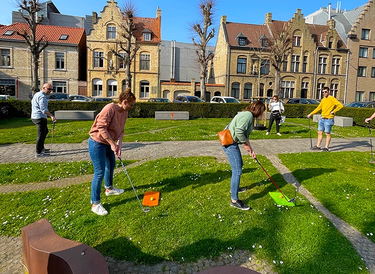 Teambuilding Ieper met City Golf als groepsactiviteit