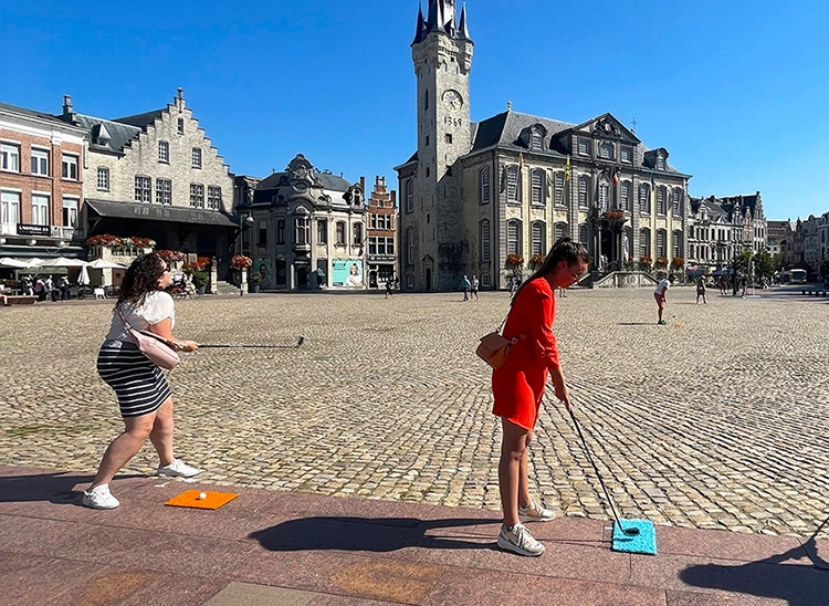 Originele teambuilding in Lier met stadsgolf