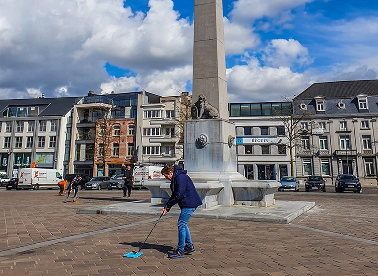 City Golf op de Markt als teambuilding in Ronse