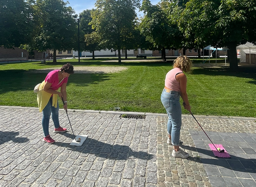 stadsgolf groepsfoto in Sint-Truiden